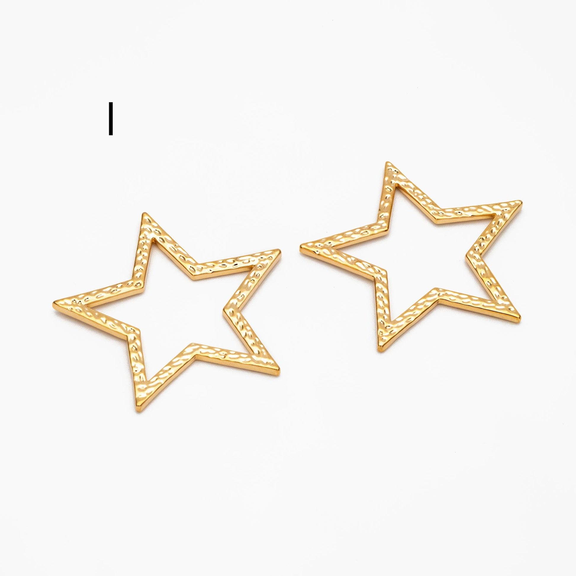 4pcs Gold Star Charm, Earring Findings, Jewelry Making, Diy Material, Jewelry Supplies (GB-2900)