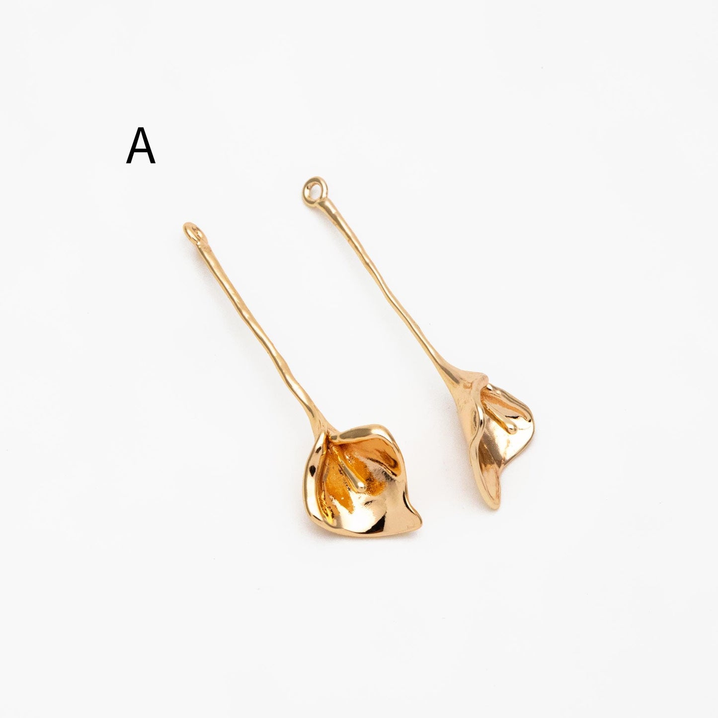 4pcs Gold/ Silver Tone Branch Leaf Charm Pendants , Gold/ Rhodium plated Brass, Lead Nickel Free (GB-954)