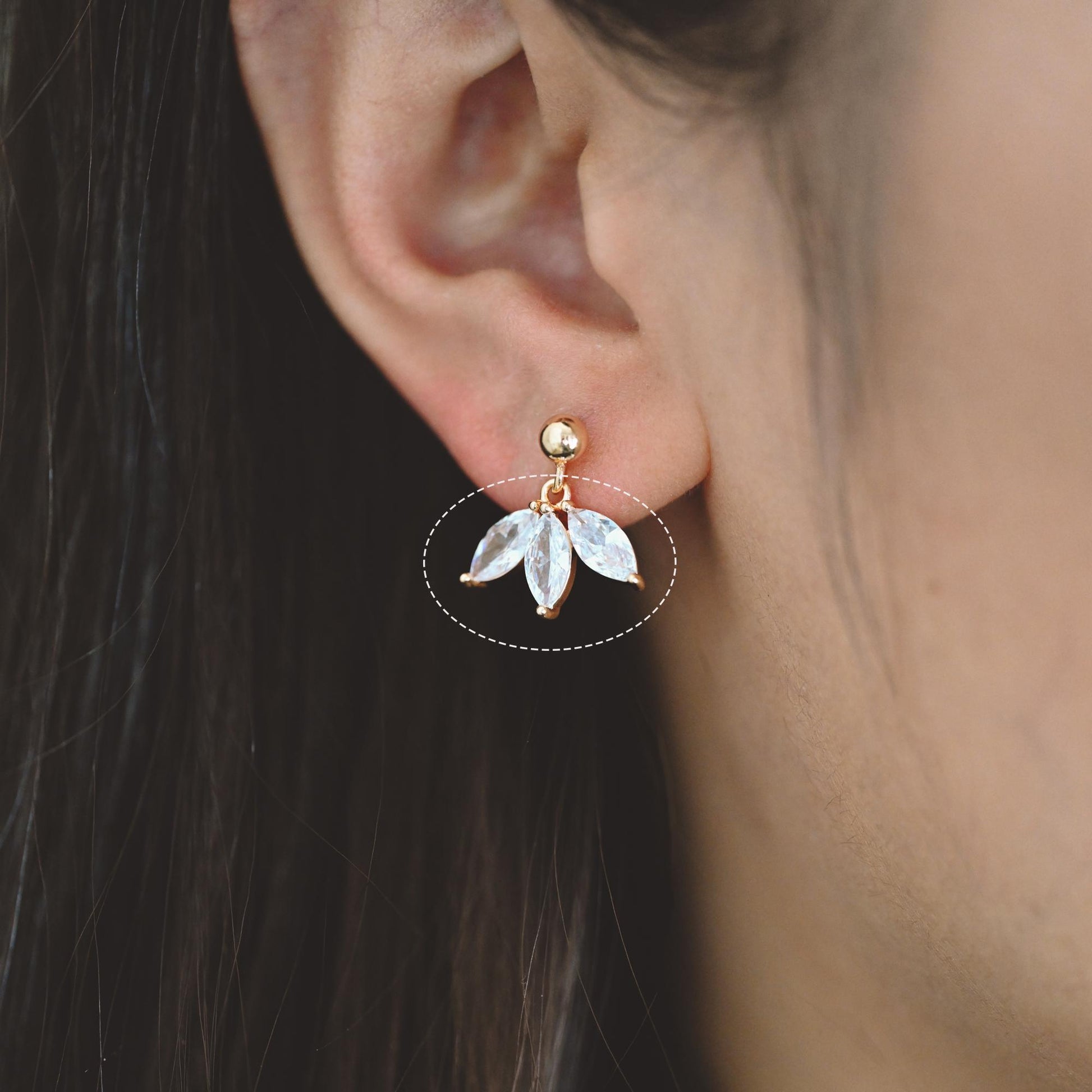 4pcs Gold/ Silver CZ Flower Charms , Real Gold/ Rhodium plated Brass, Cubic Zirconia Flower Pendants (GB-584)