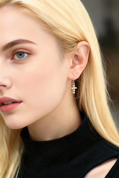 4pcs Gold Cross Charm 14x9mm, Earring Findings, Jewelry Making, Diy Material, Jewelry Supplies (GB-2731-E)