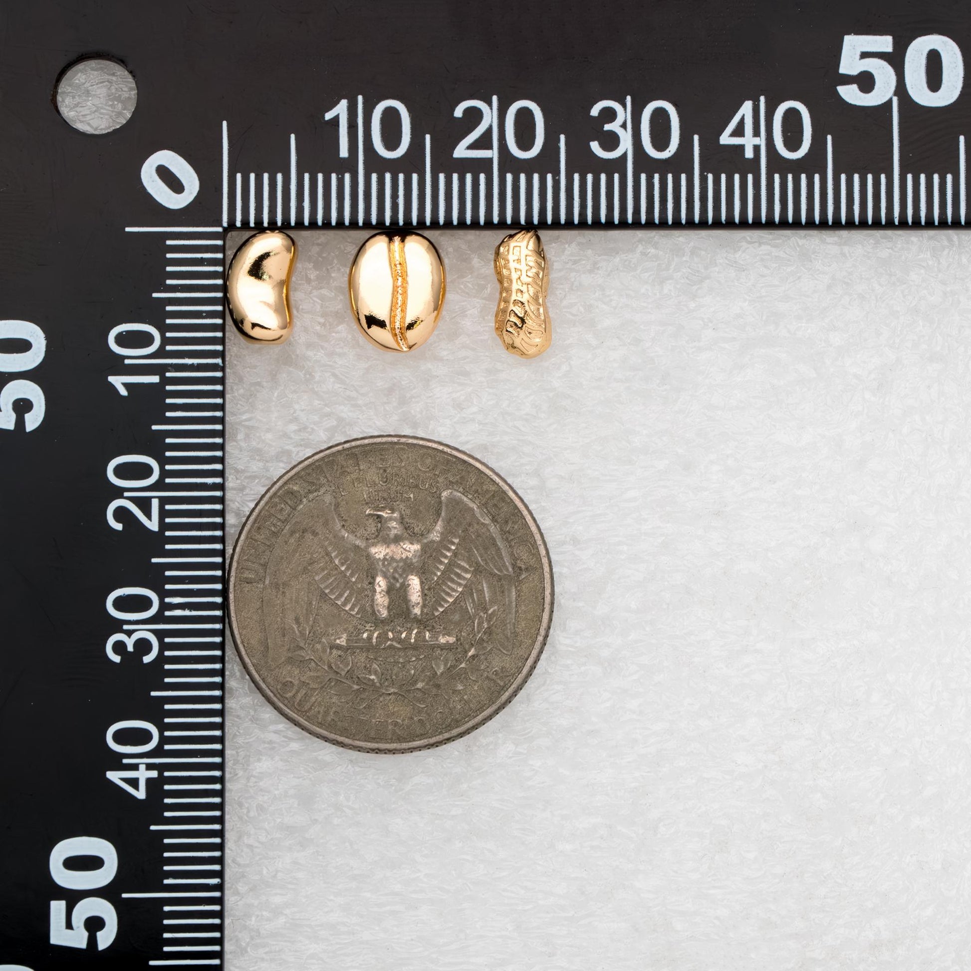 10pcs Gold/ Silver Nut Charms Earrings, 18K Real Gold/ Rhodium Plated Brass, Dainty Stud Earring (#GB-4685)