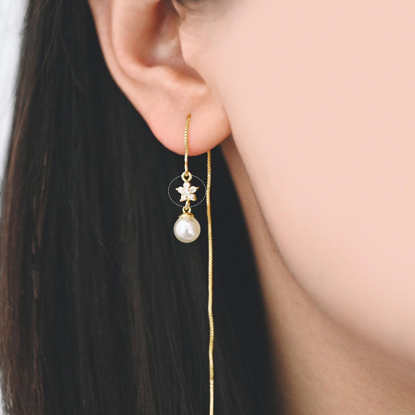 10pcs CZ Pave Flower Leaf Connector, 18K Gold plated Brass, Dainty Connector Charms (GB-3670)