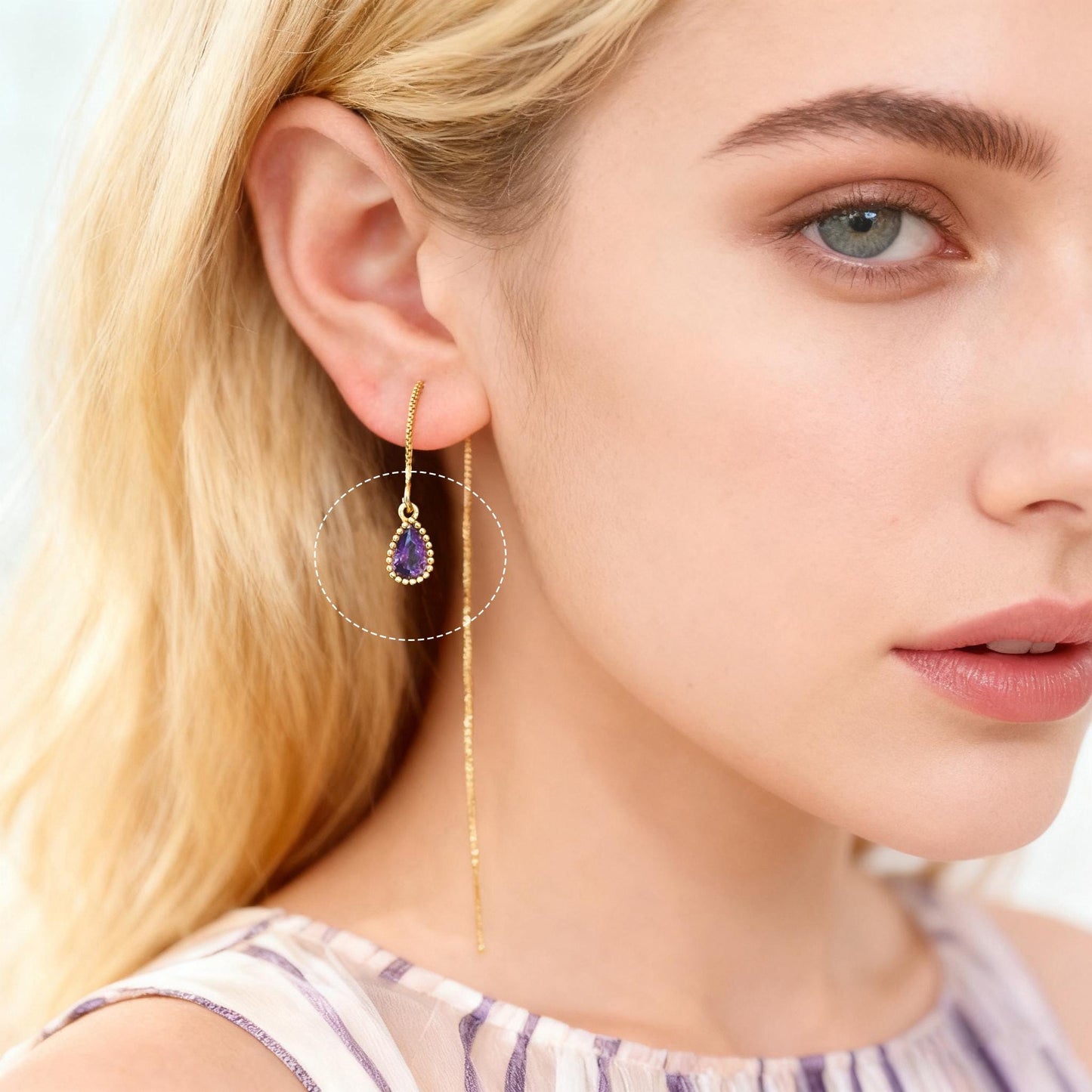 10pcs CZ Pave Teardrop Birthstone Charms 8x5mm, Gold Plated Brass Crystal Charms, Diy Jewelry Making Supplies (GB-3657)