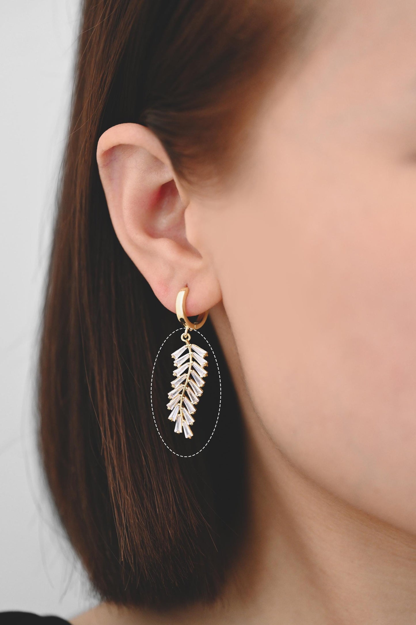 4pcs CZ pave Gold/ Silver Tone Leaf Charms, Leaf Pendants, Earring Findings, Jewelry Making, Jewelry Supplies (GB-3037)