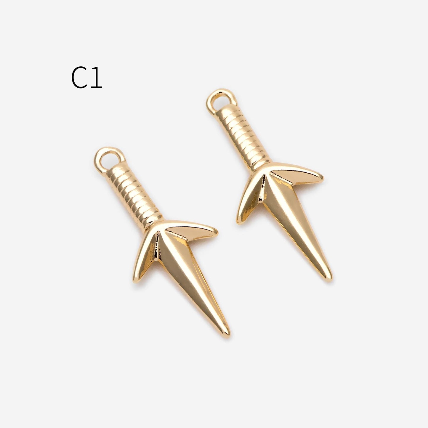 10pcs Gold/ Silver Tone Dirk Charm, Weapon Charm, Sword Charm, Dagger Charm (GB-2185)