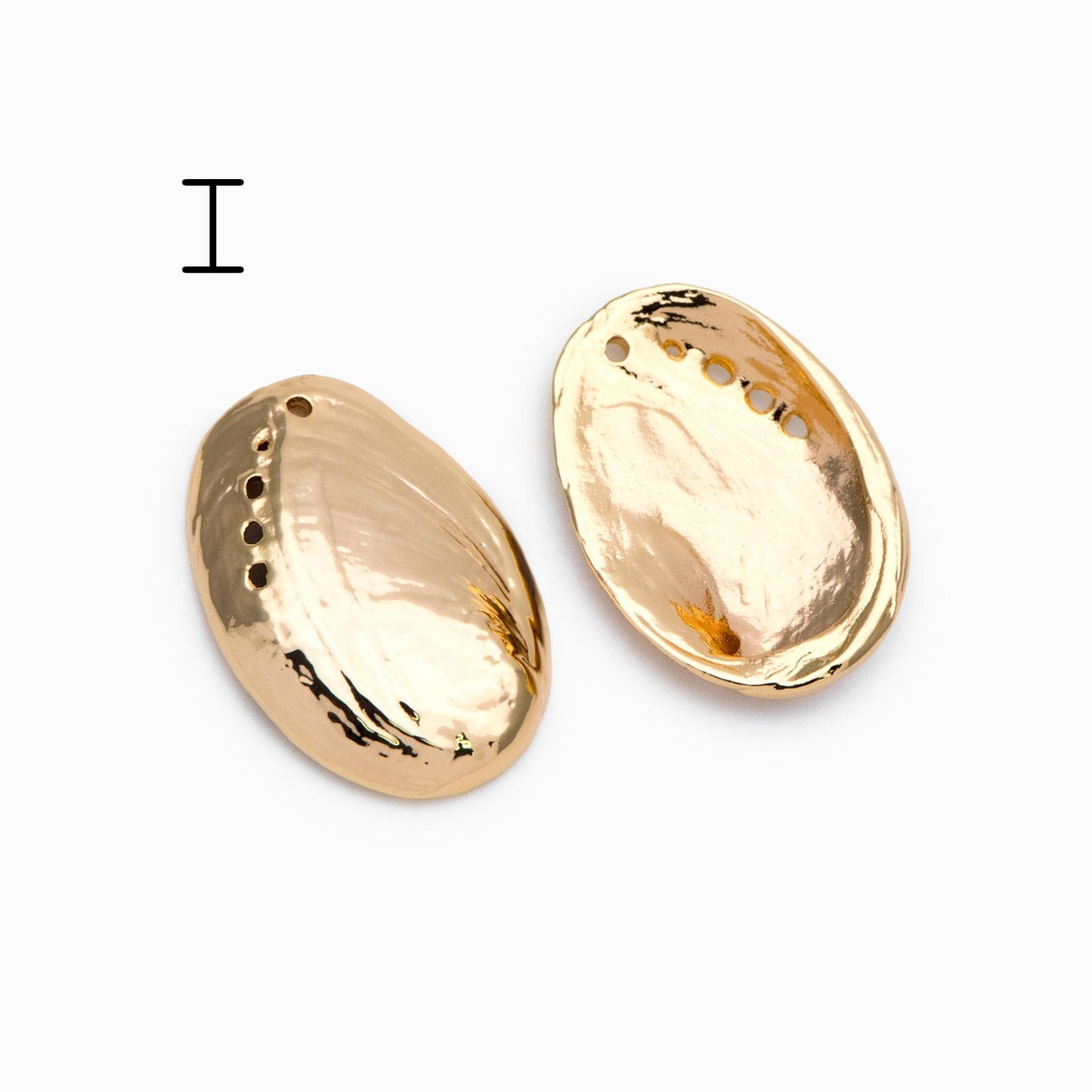 10pcs Gold/ Silver tone Seashell Charms , 18K Gold/ Rhodium plated Brass, Dainty Shell Dangle Pendants (GB-2680)