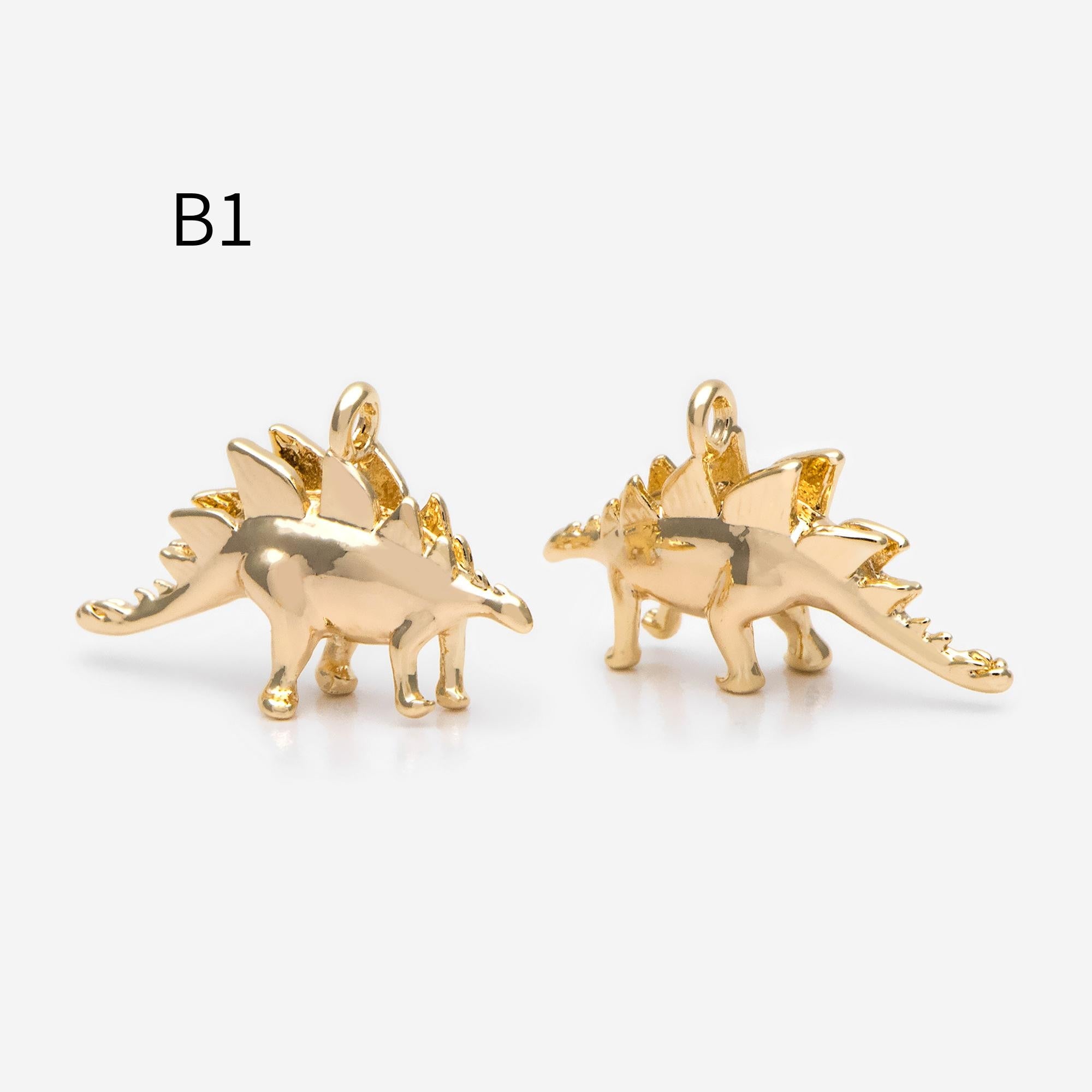 10pcs Gold/ Silver Tone Dinosaur Charm, Jewelry Making, Diy Material, Jewelry Supplies (GB-2650)