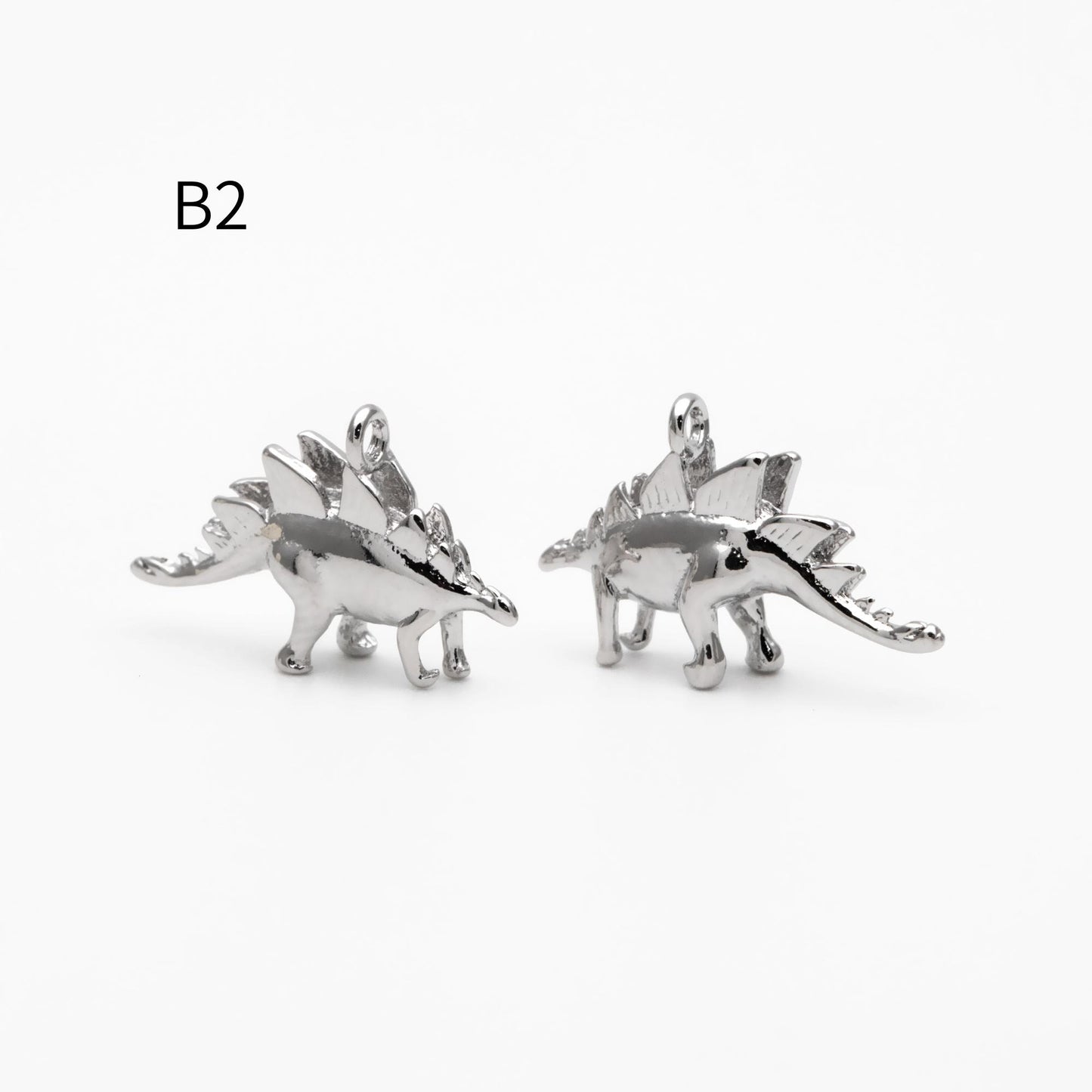 10pcs Gold/ Silver Tone Dinosaur Charm, Jewelry Making, Diy Material, Jewelry Supplies (GB-2650)