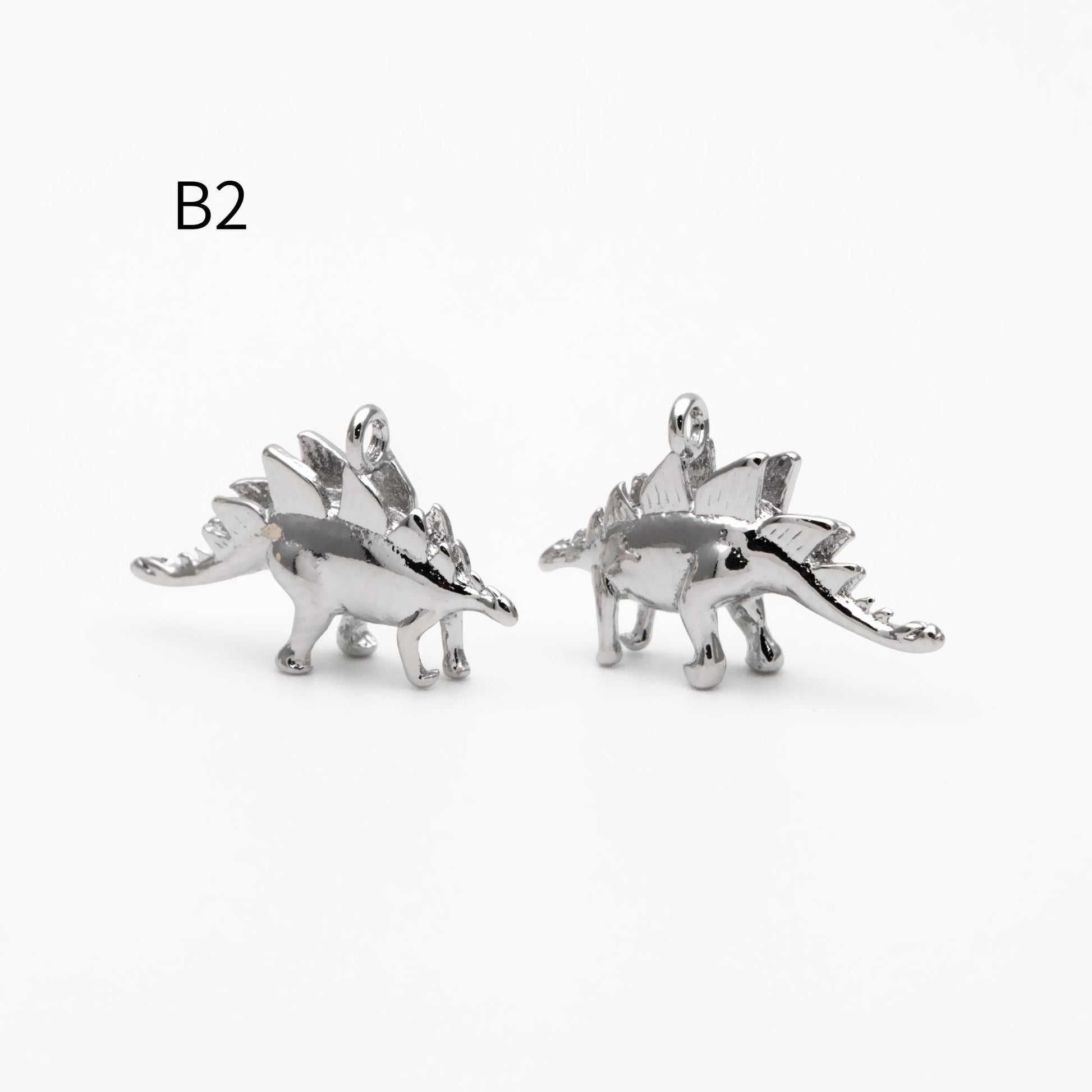 10pcs Gold/ Silver Tone Dinosaur Charm, Jewelry Making, Diy Material, Jewelry Supplies (GB-2650)