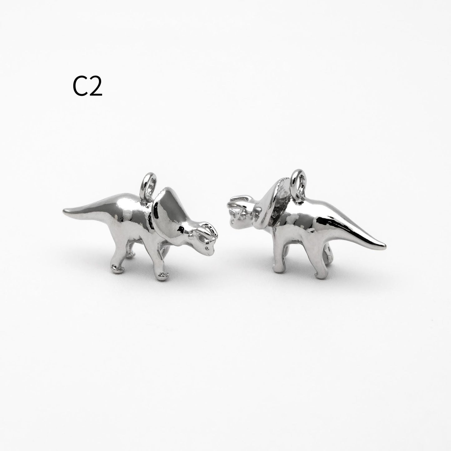 10pcs Gold/ Silver Tone Dinosaur Charm, Jewelry Making, Diy Material, Jewelry Supplies (GB-2650)