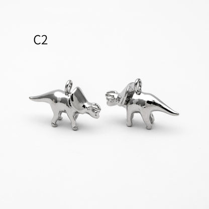 10pcs Gold/ Silver Tone Dinosaur Charm, Jewelry Making, Diy Material, Jewelry Supplies (GB-2650)