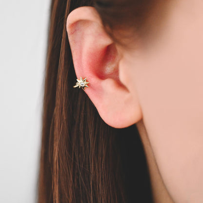 4pcs Gold Nose Cuff, Non Piercing Ear Cuff, Gold plated Brass, Adjustable Fake Nose Rings, Dainty Nose Jewelry (GB-3709)