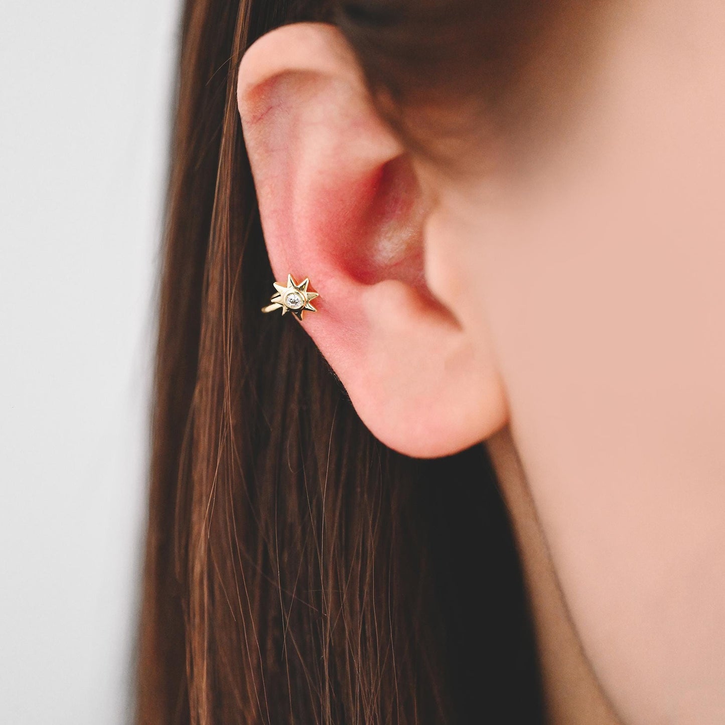 4pcs Gold Nose Cuff, Non Piercing Ear Cuff, Gold plated Brass, Adjustable Fake Nose Rings, Dainty Nose Jewelry (GB-3709)