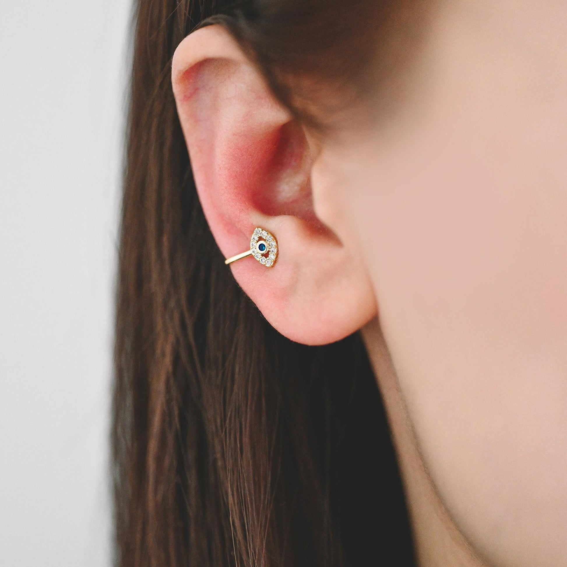 4pcs Gold Nose Cuff, Non Piercing Ear Cuff, Gold plated Brass, Adjustable Fake Nose Rings, Dainty Nose Jewelry (GB-3709)