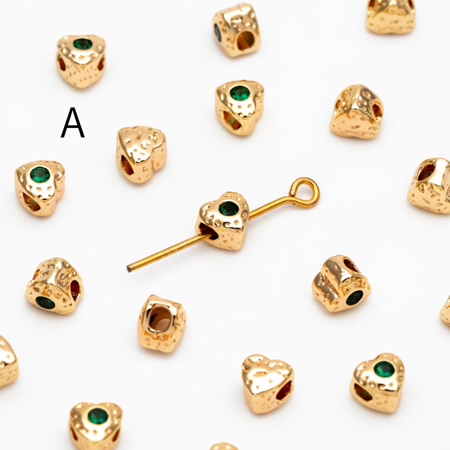 10pcs Gold Spacer Beads, Gold plated Brass, Jewelry Making, Diy Material, Jewelry Supplies (GB-2956)