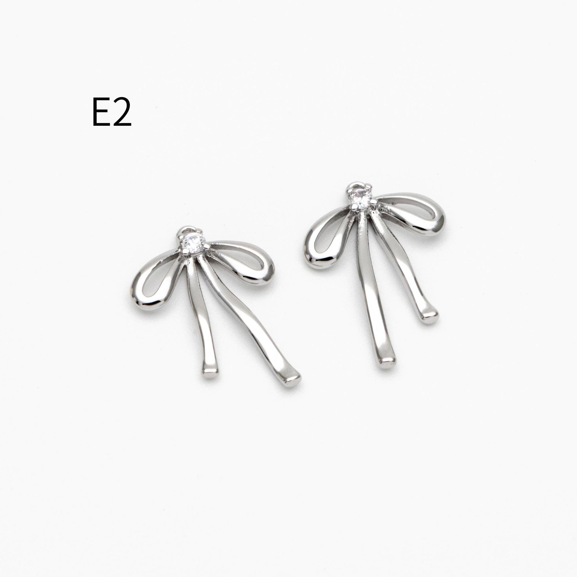 10pcs Gold/ Silver Bowknot Charms 18mm, Christmas Pendants, Bow Knot Pendant (#GB-2745)