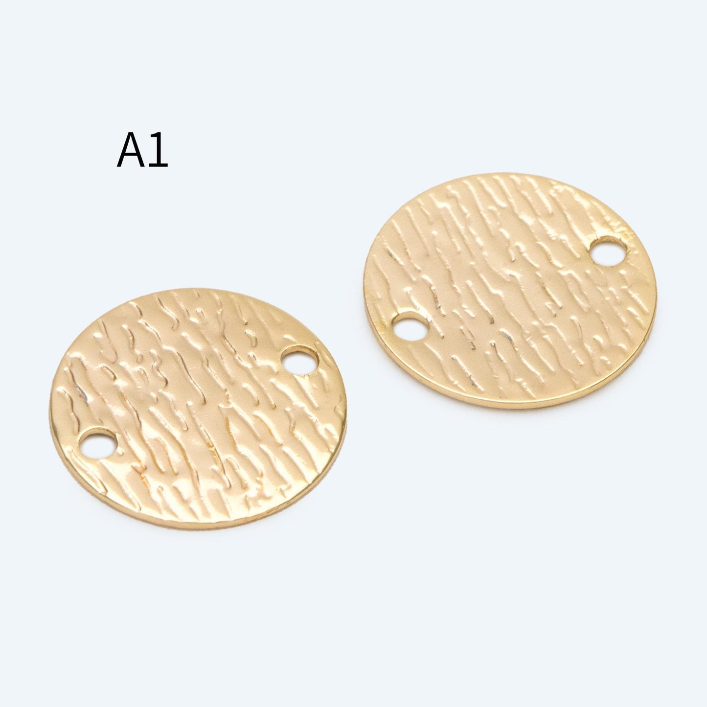 10pcs Gold/ Silver tone Hammered Geometric Charm Connectors, Gold/ Rhodium plated Brass Rustic Pendants (GB-654)