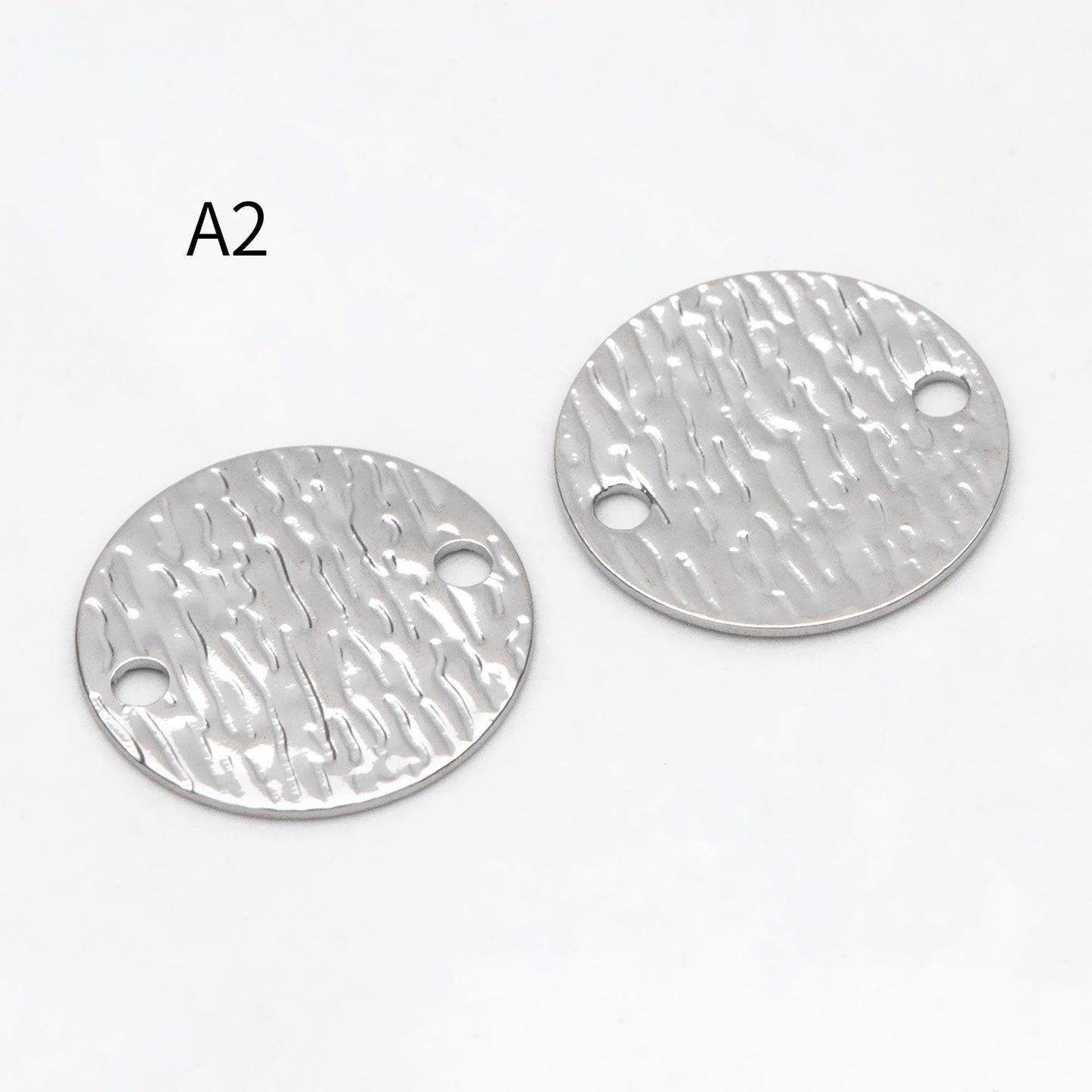 10pcs Gold/ Silver tone Hammered Geometric Charm Connectors, Gold/ Rhodium plated Brass Rustic Pendants (GB-654)