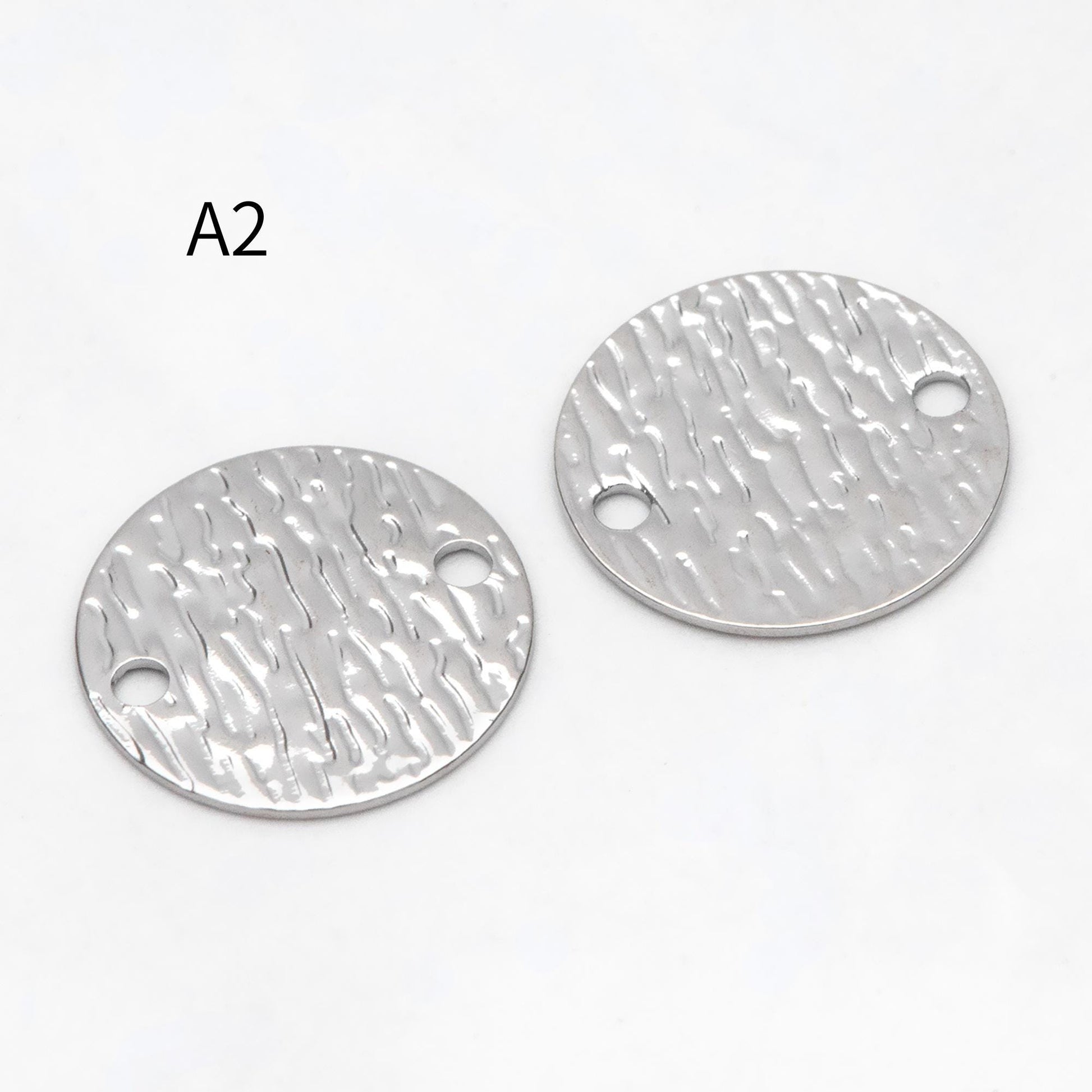 10pcs Gold/ Silver tone Hammered Geometric Charm Connectors, Gold/ Rhodium plated Brass Rustic Pendants (GB-654)