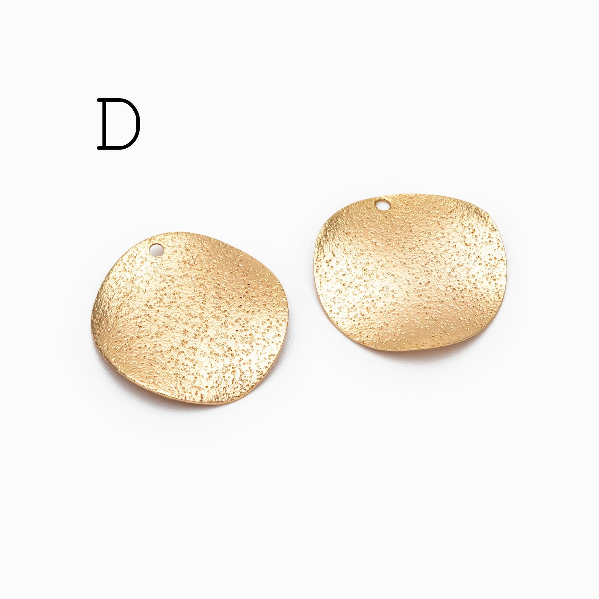 10pcs Gold Geometric Charms, Gold plated Brass Rustic Pendants, Lead Nickel Free (GB-265)