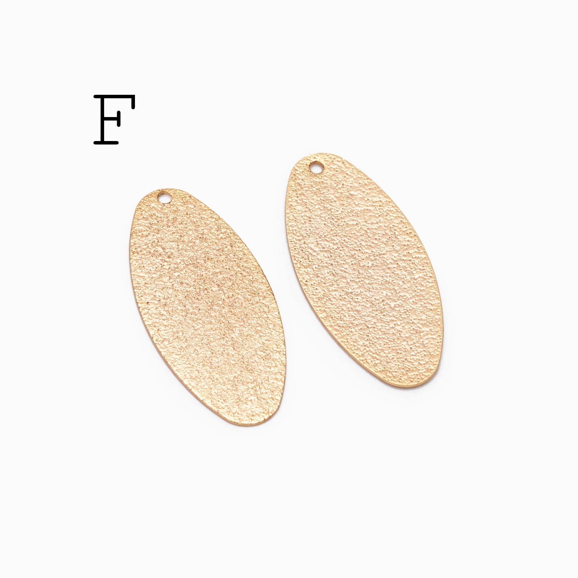 10pcs Gold Geometric Charms, Gold plated Brass Rustic Pendants, Lead Nickel Free (GB-265)