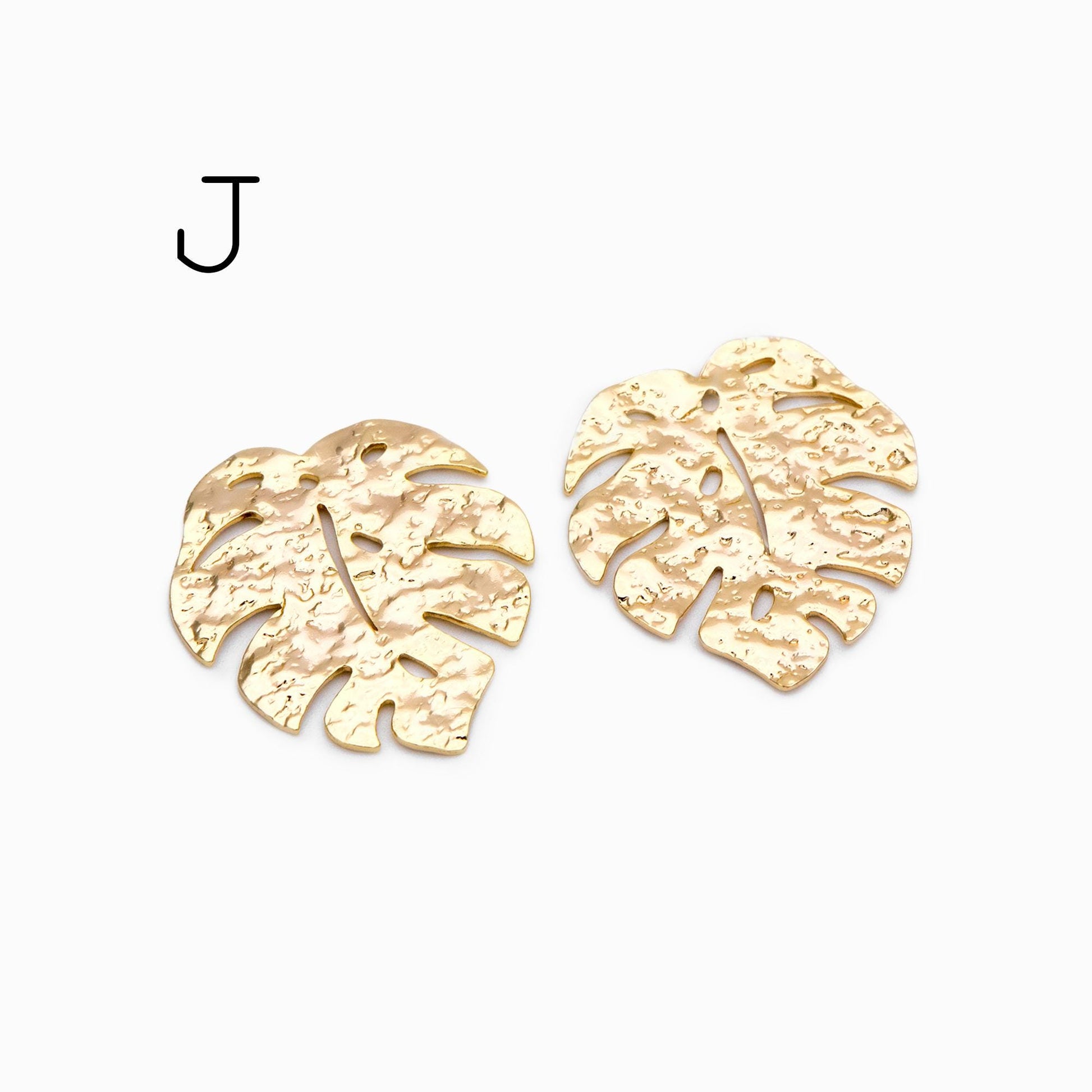 10pcs Gold/ Silver Tone Hammered Charm Connectors, Gold/ Rhodium plated Brass, Rustic Geometric Pendents (GB-1422)