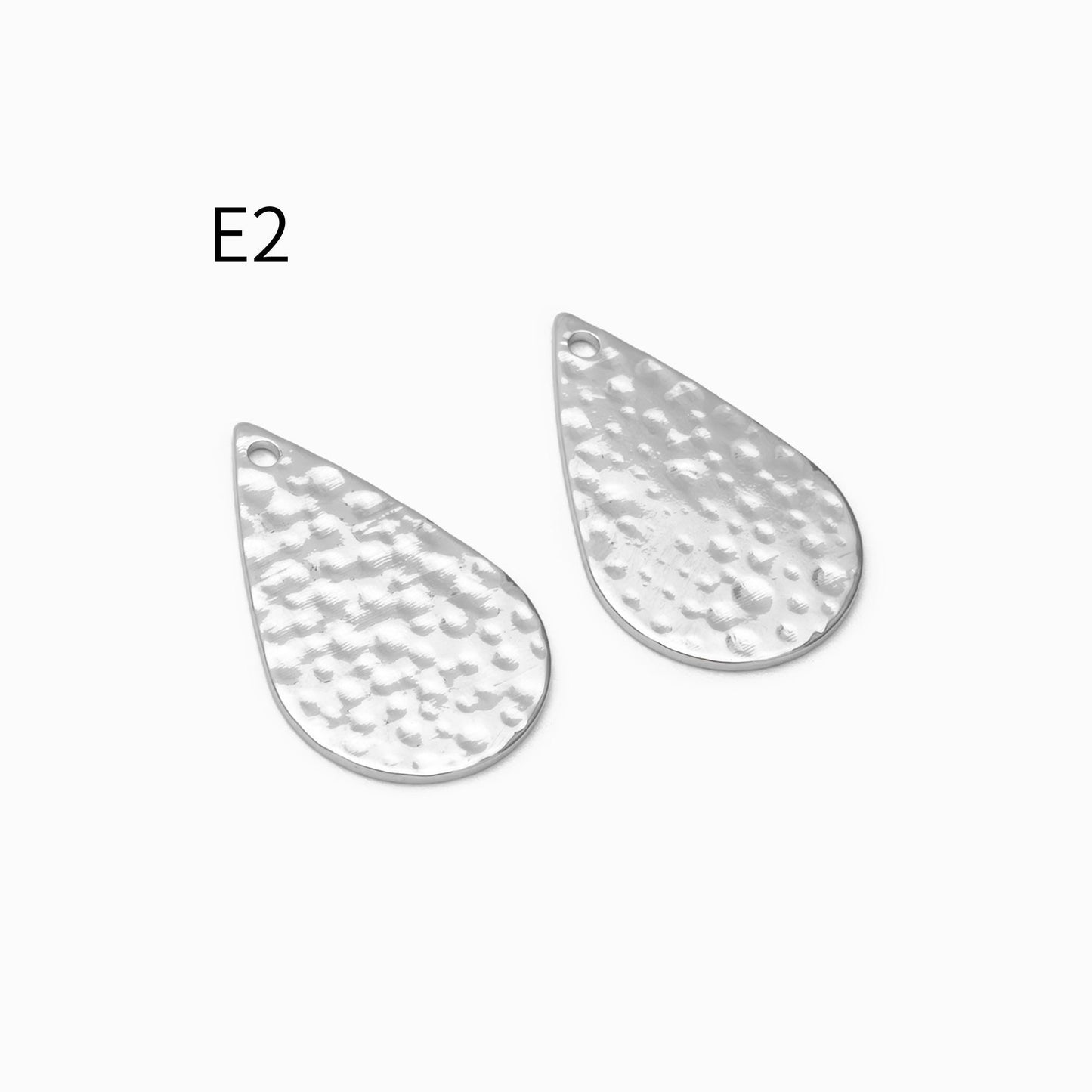 10pcs Gold/ Silver Tone Hammered Geometric Charm, Gold/ Rhodium plated Brass Earring Pendants (GB-1404)