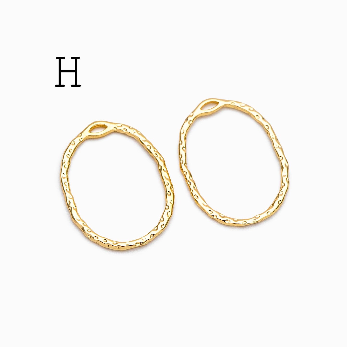 10pcs Gold Geometric Charm Connectors, 18K Gold plated Brass Earring Pendants (GB-2750)