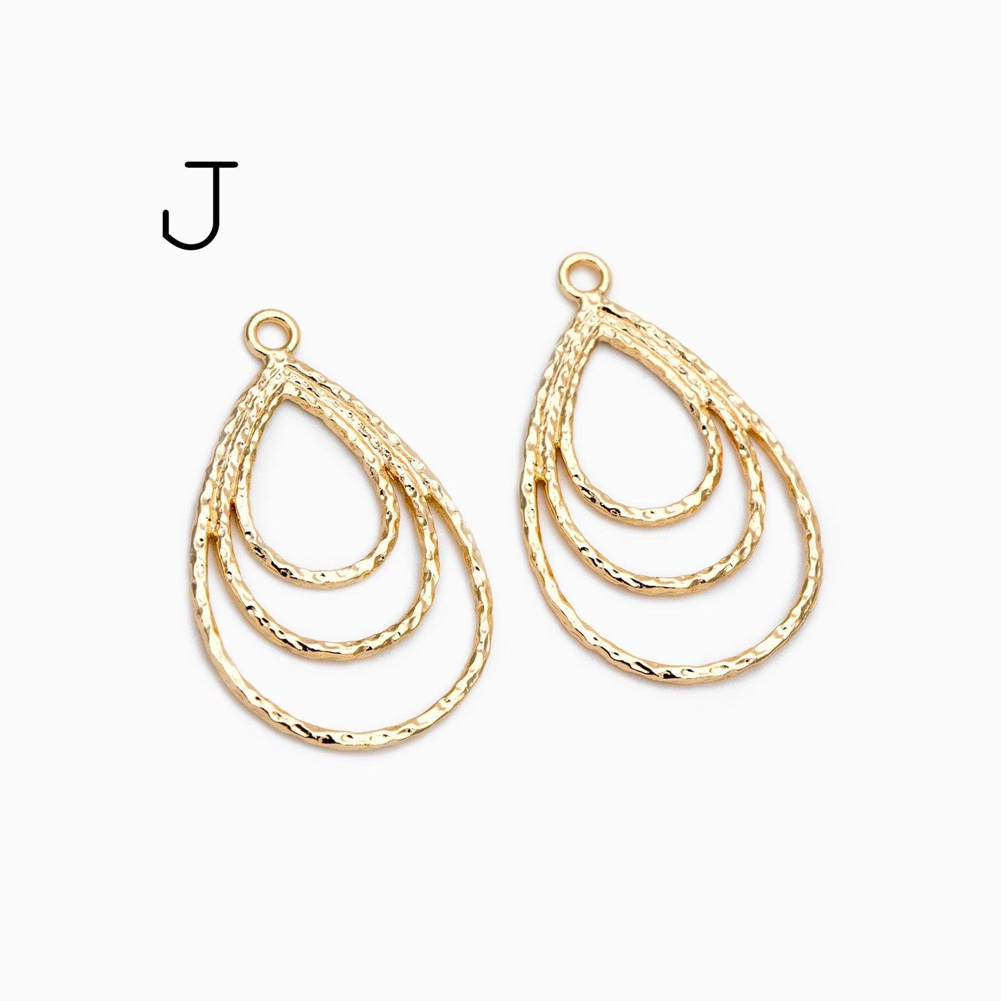 10pcs Gold Geometric Charm Connectors, 18K Gold plated Brass Earring Pendants (GB-2750)