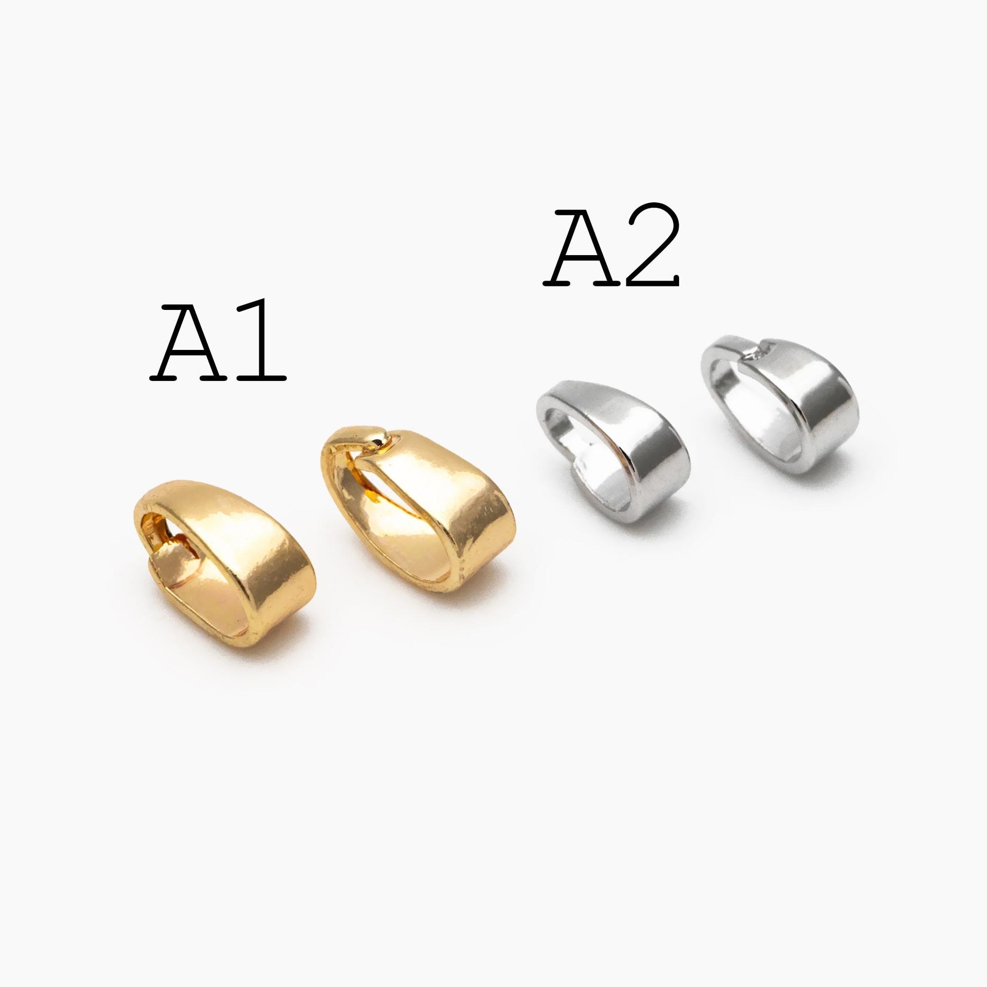 10pcs Gold/ Silver Tone Bail Connector, Gold/ Rhodium Plated Bails, Small Bail, Jewelry Bail, Pendant Bails, Metal Bails (GB-1468)