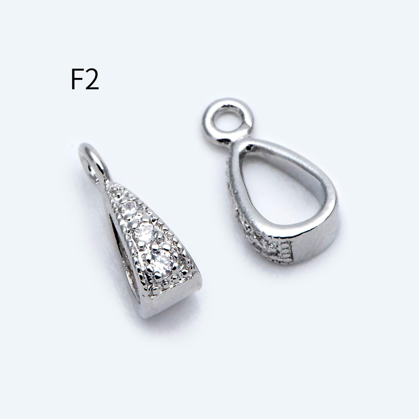 10pcs Gold/ Silver Tone Bail Connector, Gold/ Rhodium Plated Bails, Small Bail, Jewelry Bail, Pendant Bails, Metal Bails (GB-1468)