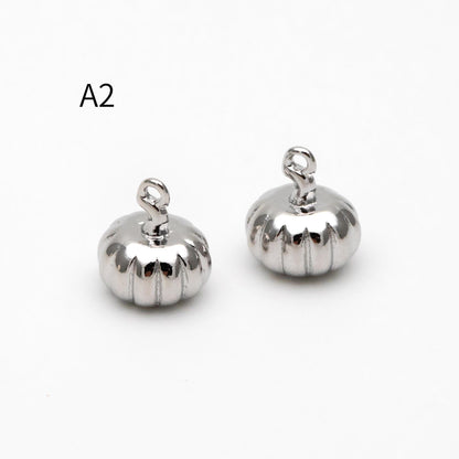 10pcs Gold/ Silver Nut Charms , 18K Gold/ Rhodium plated Brass, Jewelry Making, Diy Material, Jewelry Supplies (GB-4589)