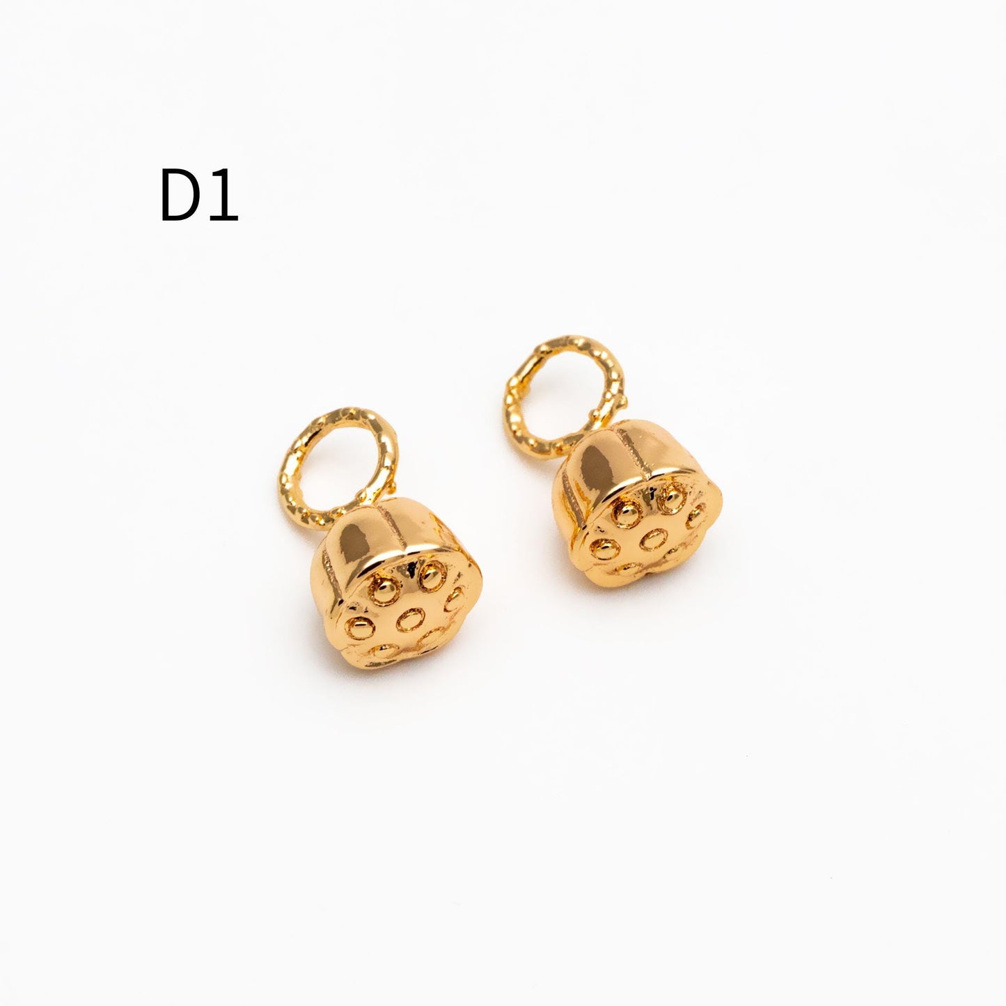 10pcs Gold/ Silver Nut Charms , 18K Gold/ Rhodium plated Brass, Jewelry Making, Diy Material, Jewelry Supplies (GB-4589)