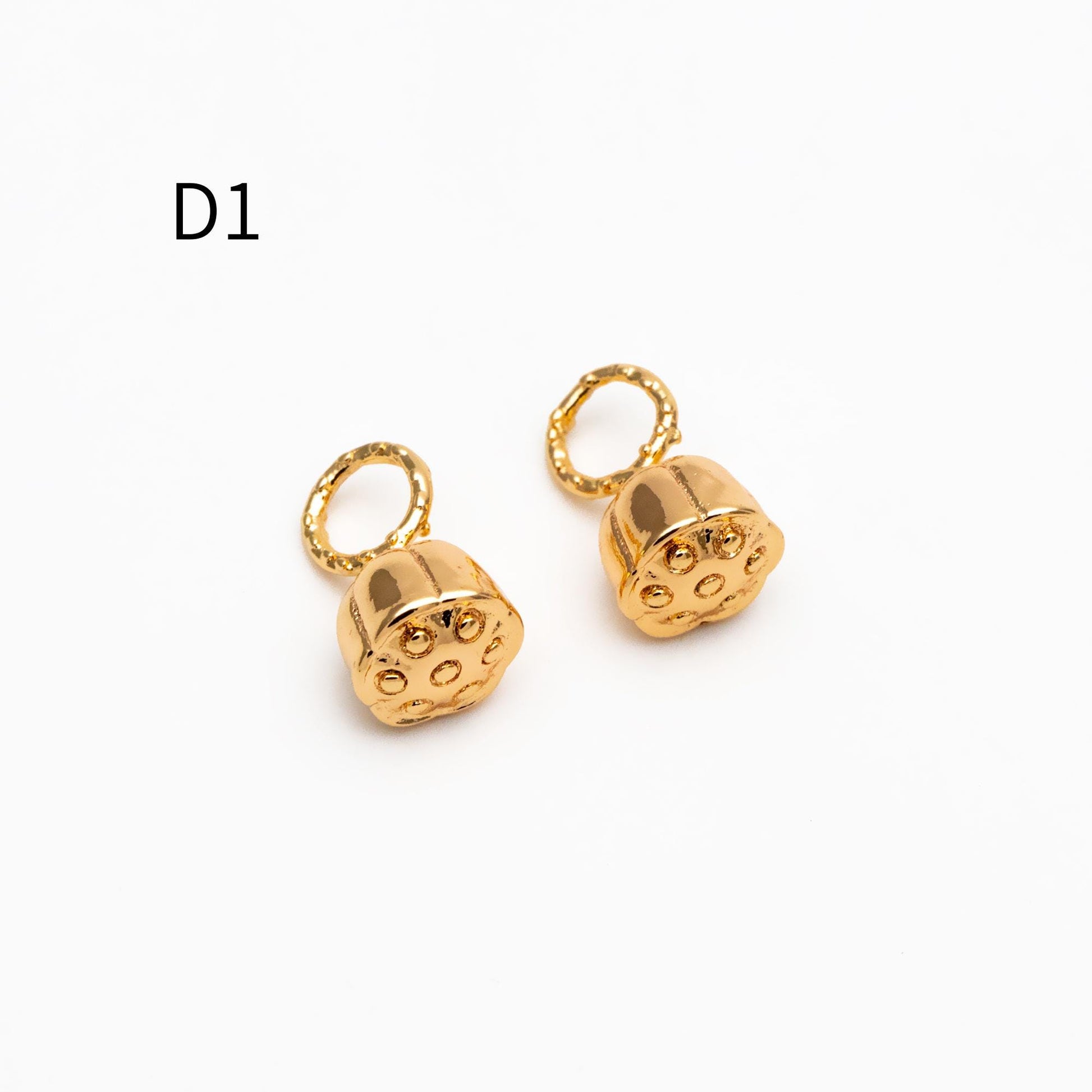 10pcs Gold/ Silver Nut Charms , 18K Gold/ Rhodium plated Brass, Jewelry Making, Diy Material, Jewelry Supplies (GB-4589)