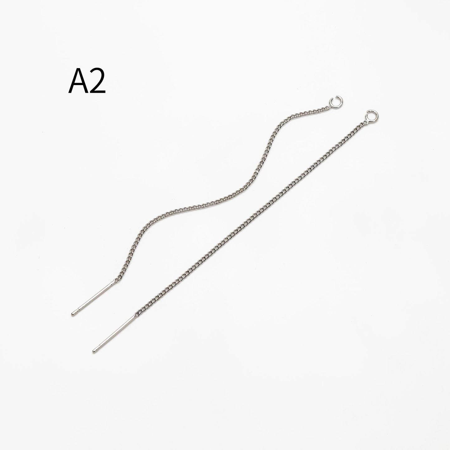 10pcs Gold/ Silver/ Rose Gold Ear Threader Earrings, Earwire Thread with Jump Ring, Color Not Easily Tarnish (GB-333)