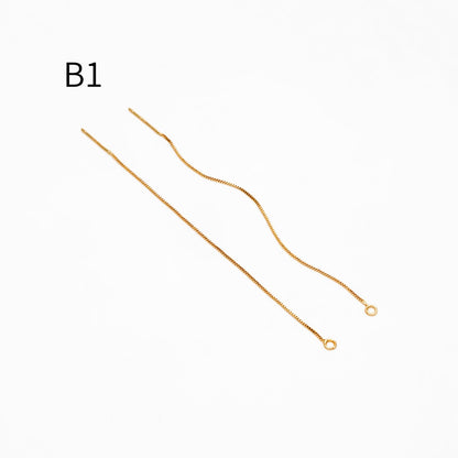 10pcs Gold/ Silver/ Rose Gold Ear Threader Earrings, Earwire Thread with Jump Ring, Color Not Easily Tarnish (GB-333)