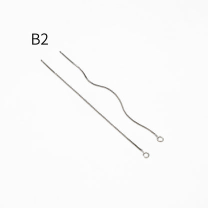 10pcs Gold/ Silver/ Rose Gold Ear Threader Earrings, Earwire Thread with Jump Ring, Color Not Easily Tarnish (GB-333)