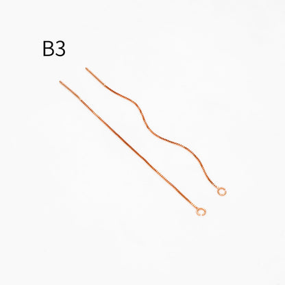 10pcs Gold/ Silver/ Rose Gold Ear Threader Earrings, Earwire Thread with Jump Ring, Color Not Easily Tarnish (GB-333)