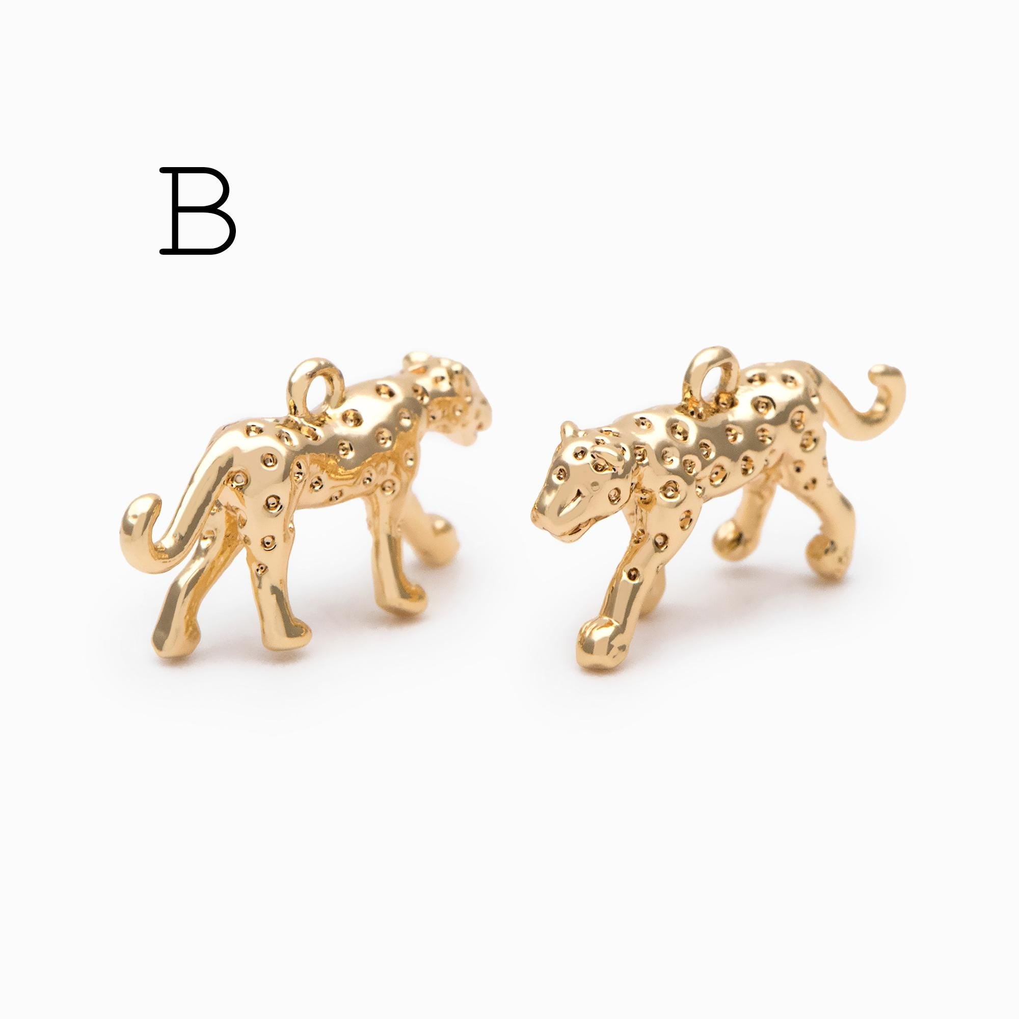 10pcs Gold Cute Animal Charm, Jewelry Making, Diy Material, Jewelry Supplies (GB-2707)