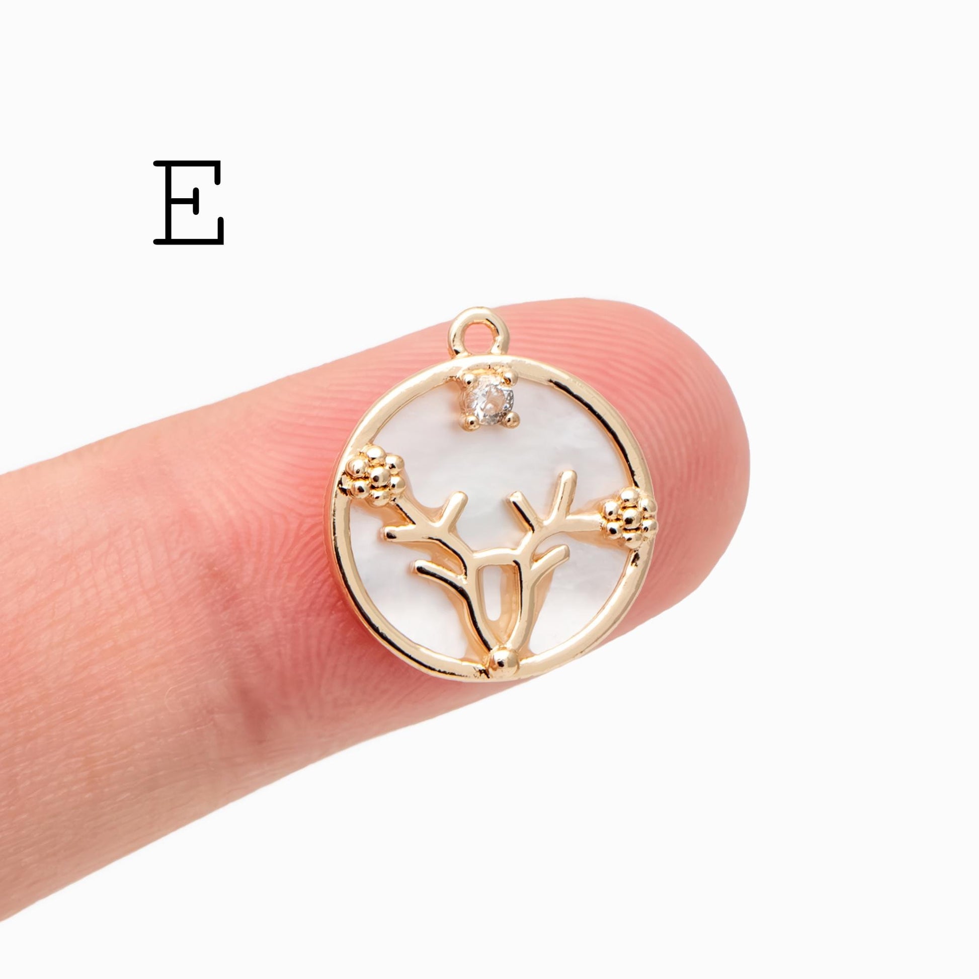 4pcs Gold Elk Deer Horn Charms, Jewelry Making, Diy Material, Jewelry Supplies (GB-2517)