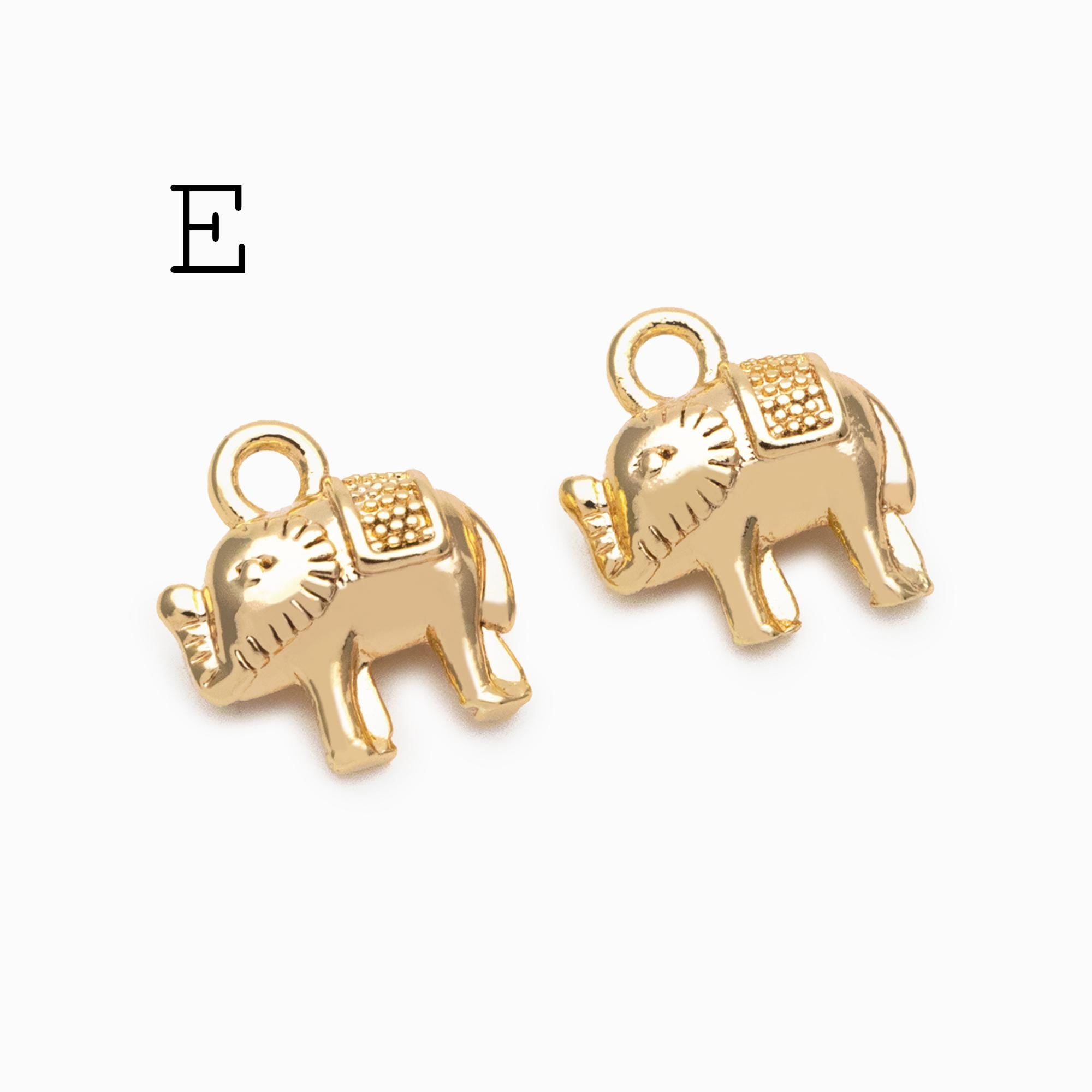 10pcs Gold Cute Animal Charms, Real Gold plated Brass Necklace Pendant, Earring Charm (GB-2835)
