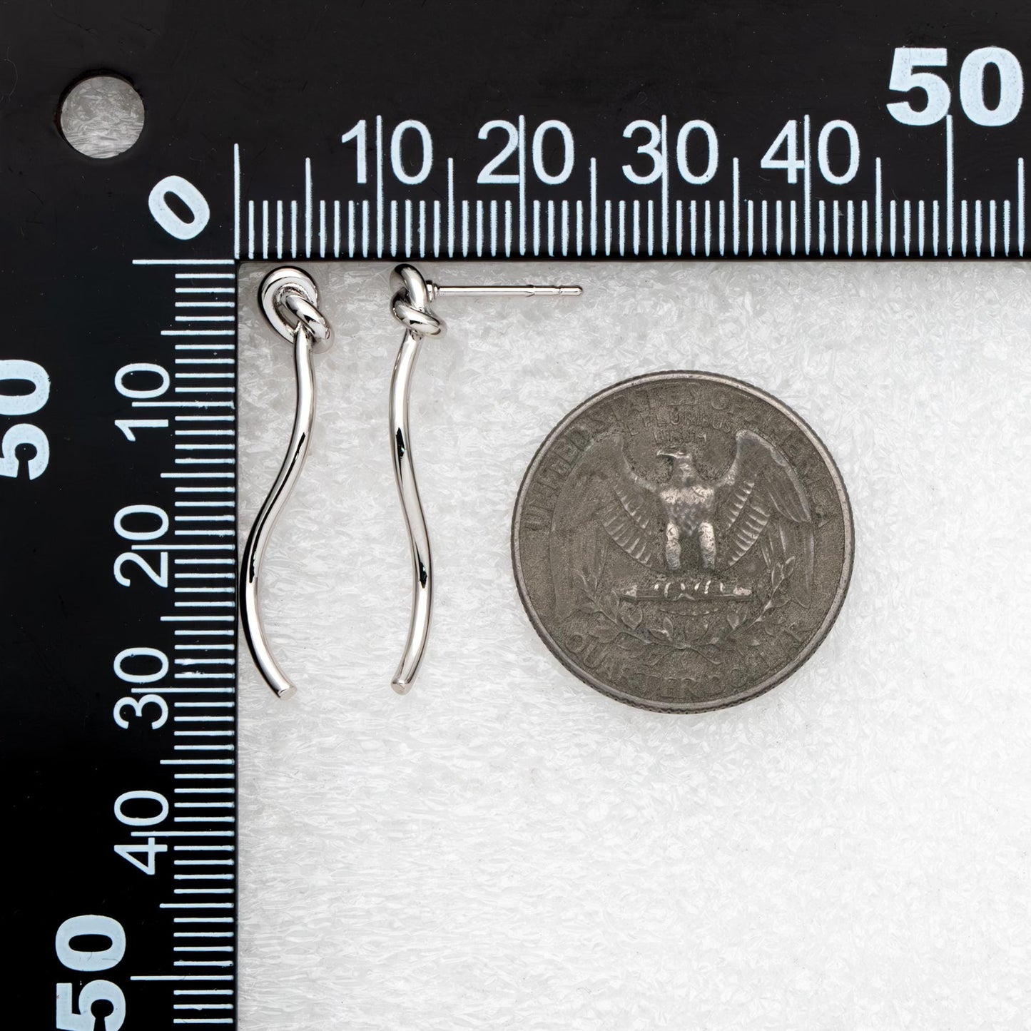 10pcs Silver Tone Knot Stud Earrings, Rhodium plated Brass, Minimalist Stud Earrings (GB-4693)