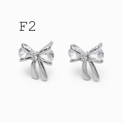 10pcs Gold/ Rhodium plated Brass Christmas Stud Earrings (GB-139)