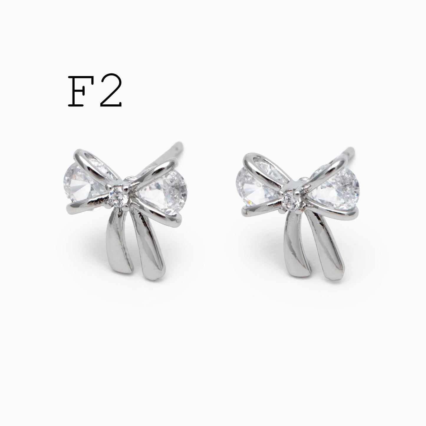 10pcs Gold/ Rhodium plated Brass Christmas Stud Earrings (GB-139)