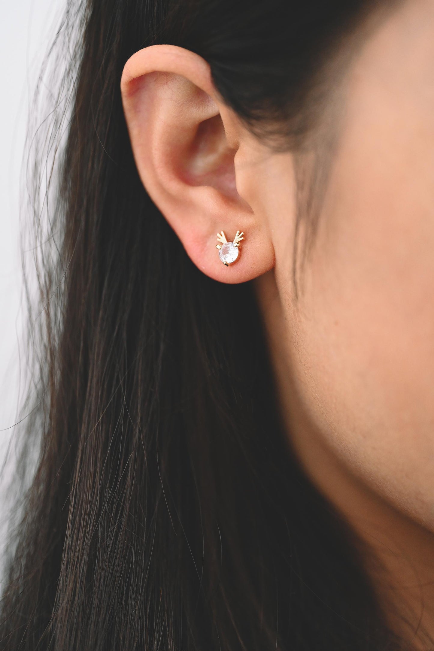 10pcs Gold/ Rhodium plated Brass Christmas Stud Earrings (GB-139)