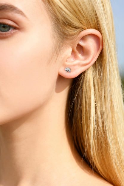 10pcs Gold/ Silver Tone Hedgehog Earrings, 18K Gold/ Rhodium Plated Brass, Minimalist Animal Stud Earring (GB-4674)