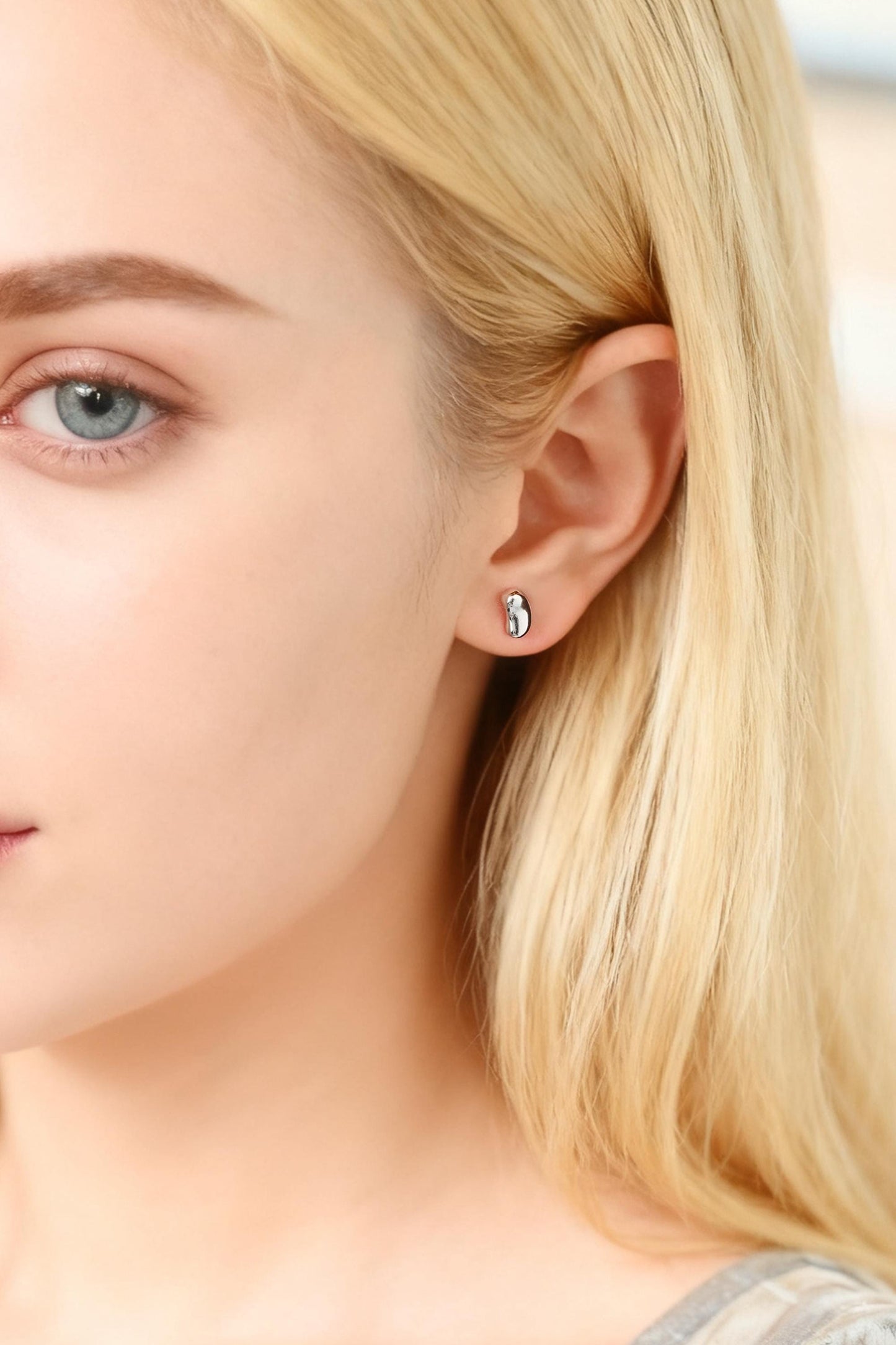 10pcs Gold/ Silver Nut Charms Earrings, 18K Real Gold/ Rhodium Plated Brass, Dainty Stud Earring (#GB-4685)