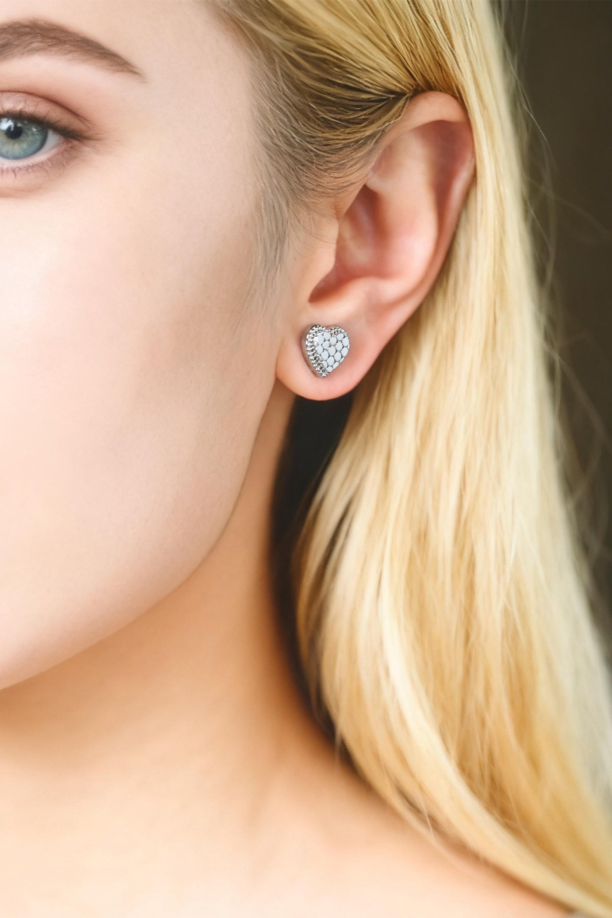 10pcs Gold/ Rhodium plated Geometric Earring: Oval/ Heart/ Honeycomb Stud Earrings (GB-4618)