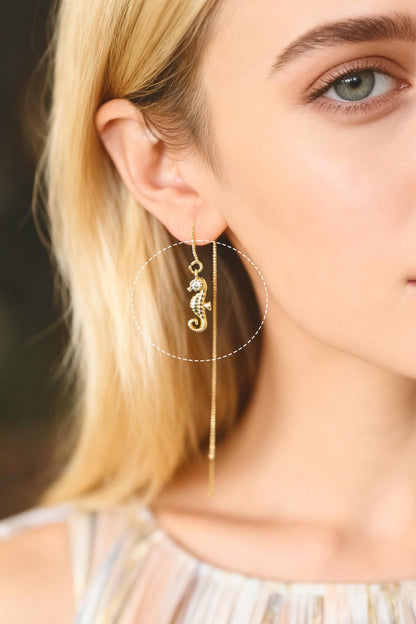 4pcs CZ Pave Gold/ Silver Tiny Marine Animal Charm, Gold/ Rhodium plated Brass Ocean Charm, Earring Charm, Beach Jewelry (GB-3781)