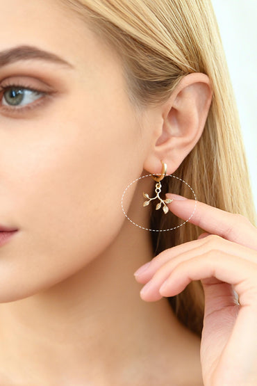 10pcs Gold Tiny Leaf Charm, Earring Findings, Jewelry Making, Diy Material, Jewelry Supplies (GB-3980)